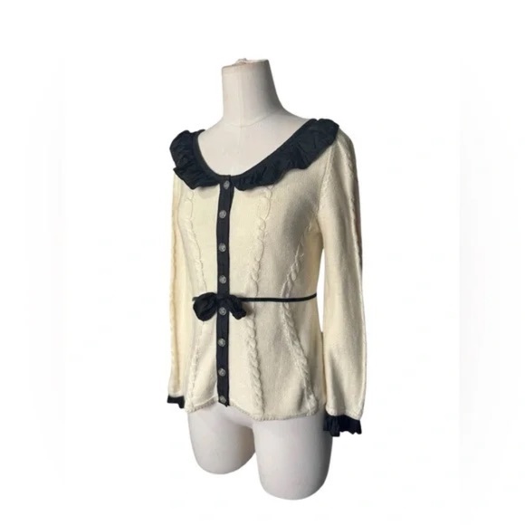 ANTHROPOLOGIE Guinevere Cardigan ADORABLE - M - Picture 2 of 8